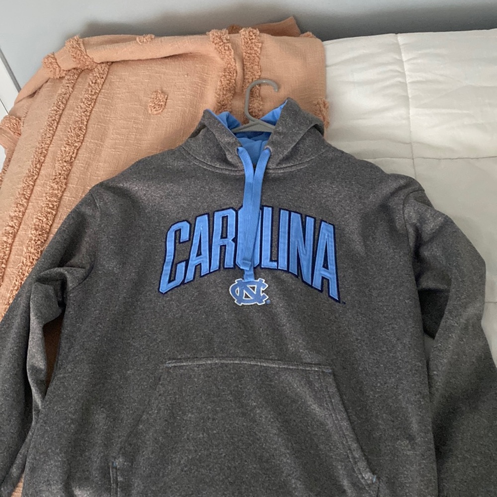 Champion UNC Carolina Grey Hoodie Sweatshirt Large